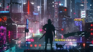 赛博朋克城市武士