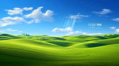 极简蓝天白云桌面