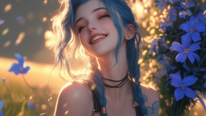 甜美笑容