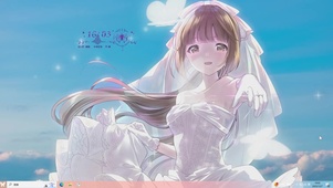 花架女孩主题壁纸
