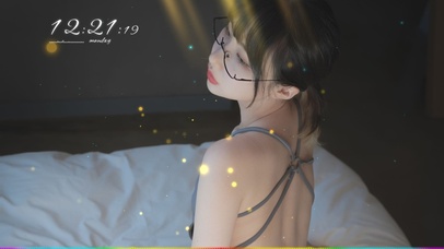 4K清纯女孩的背影