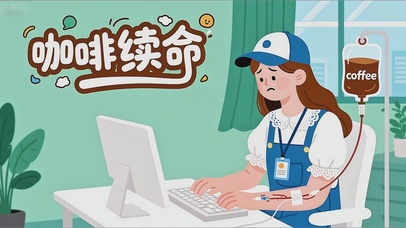 咖啡续命打工人