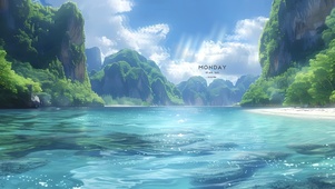 山涧湖泊