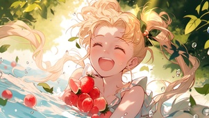 夏日清凉溪水