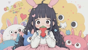 抱草莓的小可爱