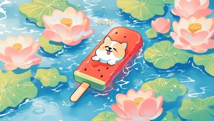 清凉悠闲荷塘