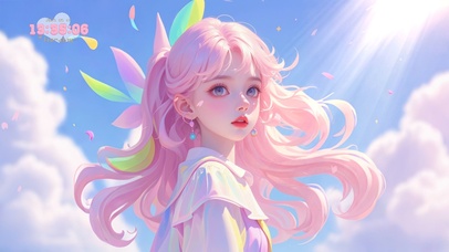 花漾壁纸|粉发女神