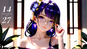 唯美紫发少女
