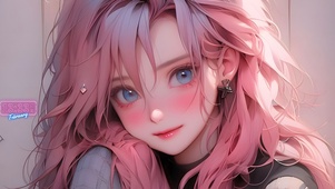 粉发治愈少女