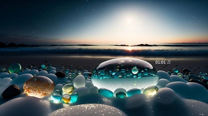 水晶石头 浪漫风景