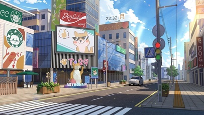 治愈城市街道风景