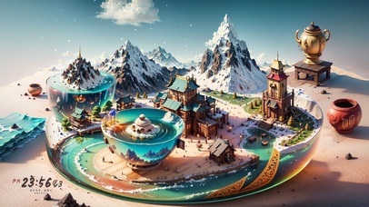 4K唯美古风微缩景观