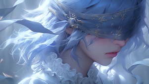 蒙眼蓝发君