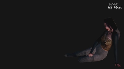 4K-黑色背景性感3D美女