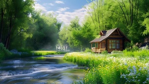 河流边的小屋