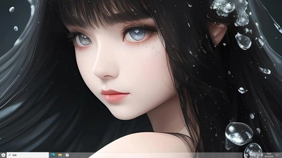 黑发气泡美少女