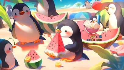 西瓜可爱企鹅