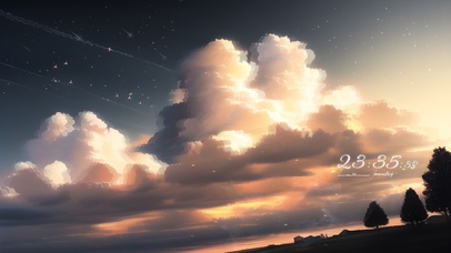 4k 唯美夕阳星空