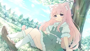 夏日树下猫女