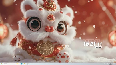 新年舞狮桌面主题