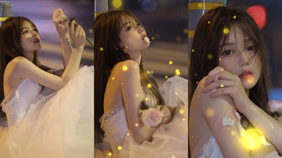 伤感少女（带鼠标粒子）