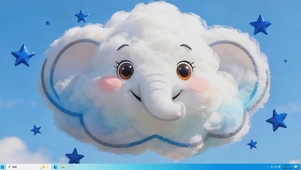 可爱云朵萌宠桌面主题