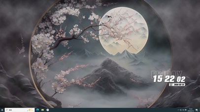 古风夜景桌面主题