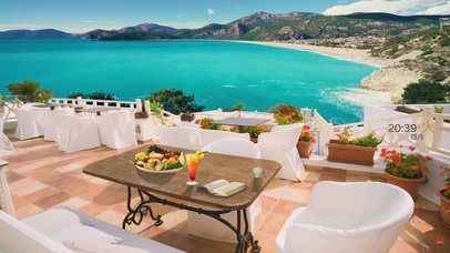 夏日休闲海边风景