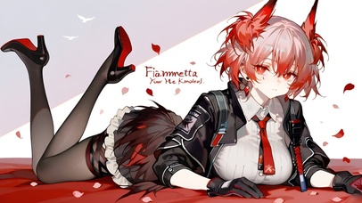 趴着的黑丝高跟鞋-菲亚梅塔