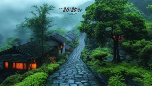 雨中小路