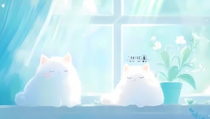 窗台可爱猫咪