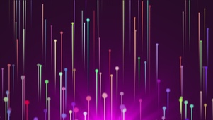 绚丽粒子光线上升