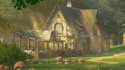 治愈森林马厩房屋