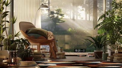 森林温馨的房间