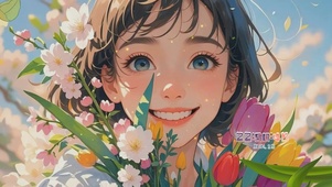 温柔治愈插画女孩