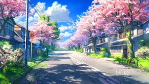 唯美樱花街巷