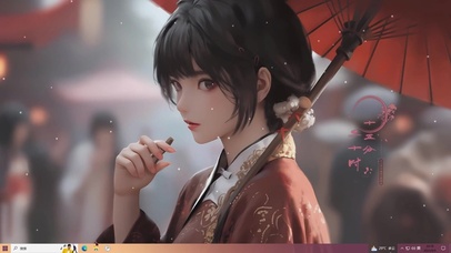 国风主题 雪中少女