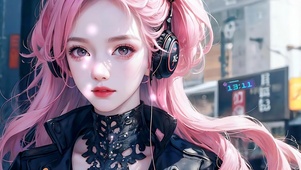 4K高清甜酷电竞少女