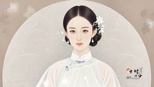 工笔画民国风颖宝