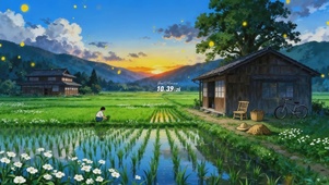 农忙时节的田园