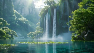 青山绿水小瀑