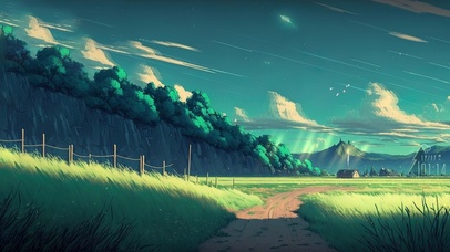 治愈护眼平原村落