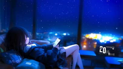 雪晚温馨夜寐少女