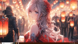 灯会少女