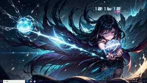 4k科幻星空美少女