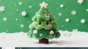 清新毛绒圣诞树