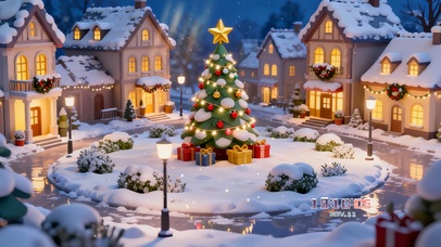 治愈冬季雪景温暖桌面