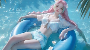 清凉泳池少女甘露寺蜜璃