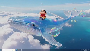 彩色的梦幻小新主题