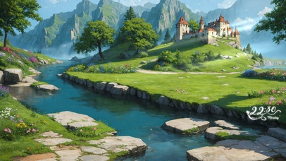 4K唯美治愈夏日河流村庄